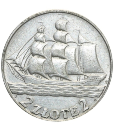 2 zł Żaglowiec 1936, stan 2