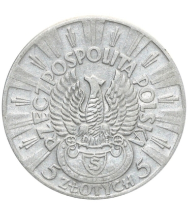 5 złotych Piłsudski Orzeł Strzelecki 1934, stan 3+