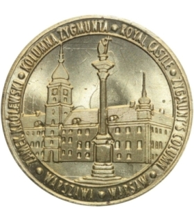 Medal, Warszawa, zamek królewski, syrenka, kolumna Zygmunta