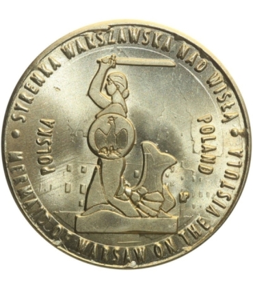 Medal, Warszawa, zamek królewski, syrenka, kolumna Zygmunta