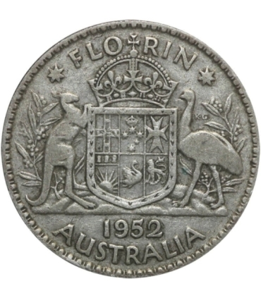 Australia 1 szyling, 1960, srebro, stan 3
