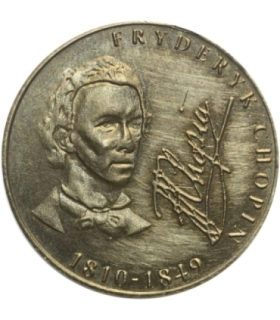 Numizmat medal 200. rocznica Urodzin Fryderyka Chopina