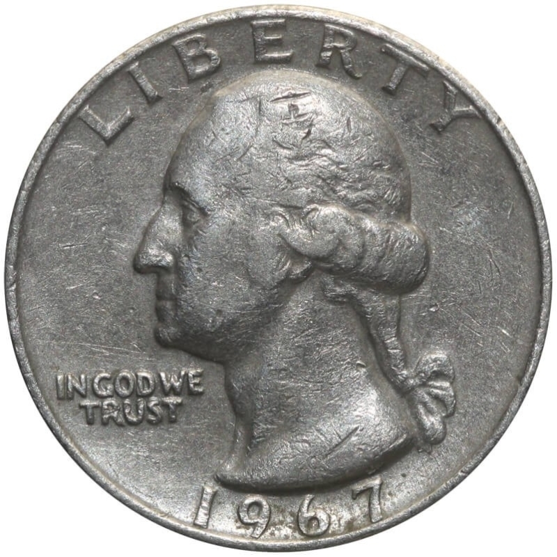 USA ¼ dolara (quarter, 25 centów), 1967 ćwierćdolarówka