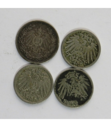 Niemcy, 25 fenigów (pfennig), 1912