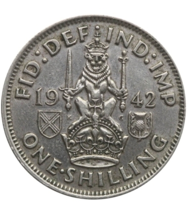 Wielka Brytania 1 szyling, 1942, srebro