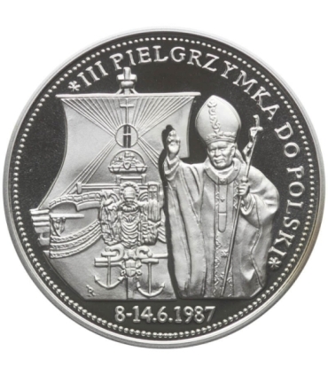 Medal, Jan Paweł II III pielgrzymka do Polski, srebro