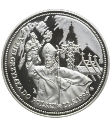 Medal, Jan Paweł II V pielgrzymka do Polski, srebro