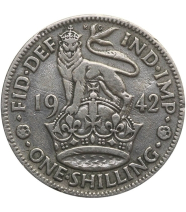 Wielka Brytania 1 szyling, 1942, srebro