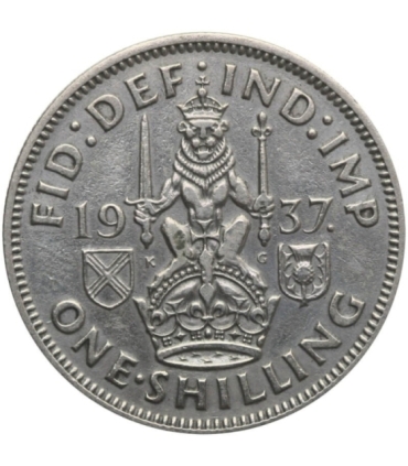 Wielka Brytania 1 szyling, 1937, srebro