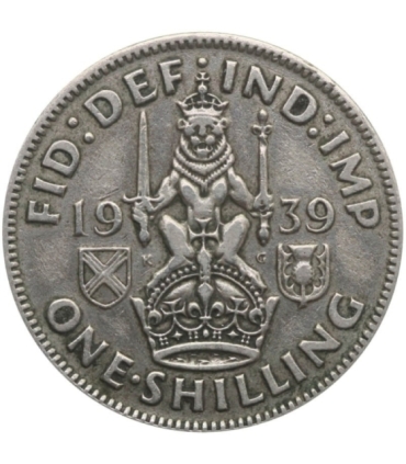 Wielka Brytania 1 szyling, 1939, srebro