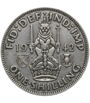 Wielka Brytania 1 szyling, 1942, srebro