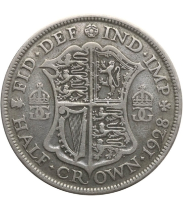 Wielka Brytania ½ korony, 1928, srebro