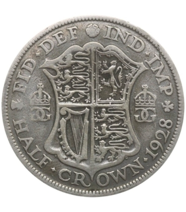 Wielka Brytania ½ korony, 1928, srebro