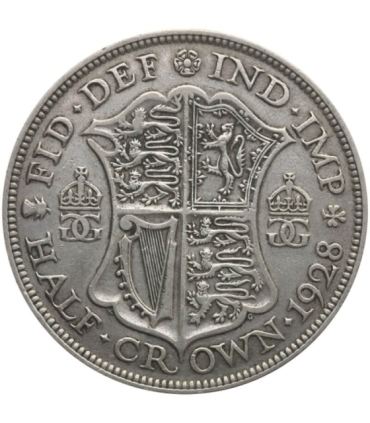 Wielka Brytania ½ korony, 1928, srebro