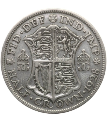 Wielka Brytania ½ korony, 1928, srebro