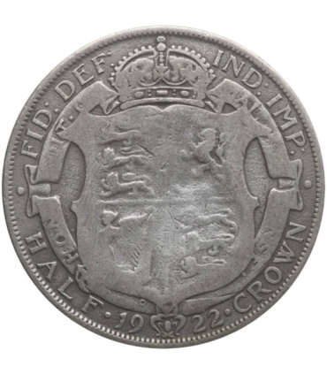 Wielka Brytania ½ korony, 1922, srebro