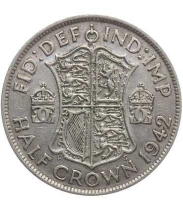 Wielka Brytania ½ korony, 1942, srebro