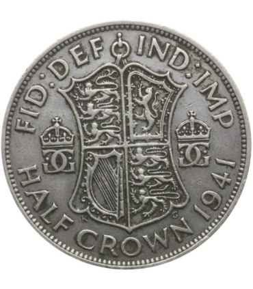 Wielka Brytania ½ korony, 1941, srebro