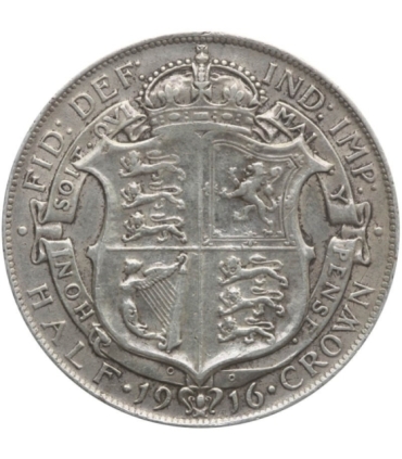 Wielka Brytania ½ korony, 1916, srebro