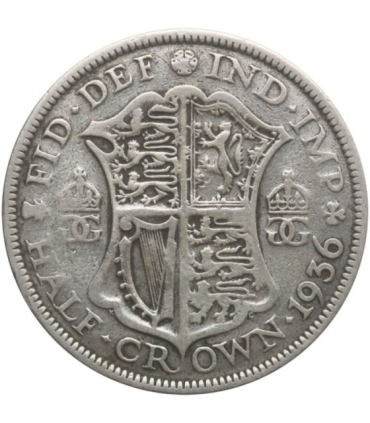 Wielka Brytania ½ korony, 1936, srebro