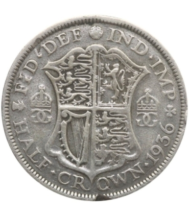 Wielka Brytania ½ korony, 1936, srebro