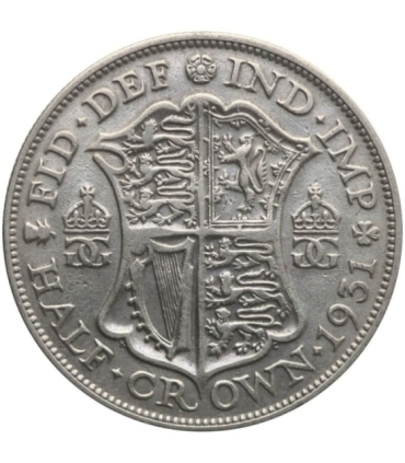 Wielka Brytania ½ korony, 1931, srebro