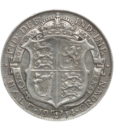 Wielka Brytania ½ korony, 1914, srebro