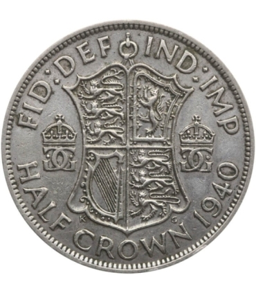 Wielka Brytania ½ korony, 1940, srebro