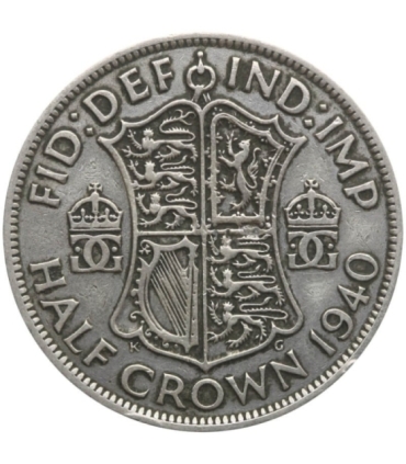 Wielka Brytania ½ korony, 1940, srebro