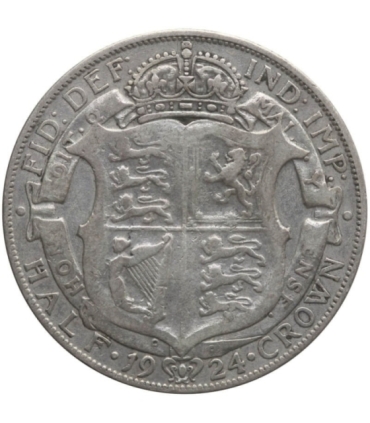 Wielka Brytania ½ korony, 1924, srebro