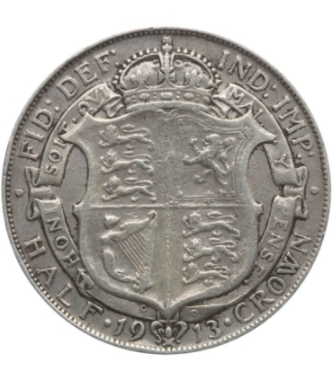 Wielka Brytania ½ korony, 1913, srebro