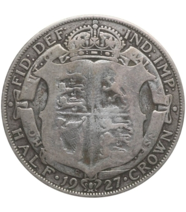 Wielka Brytania ½ korony, 1927, srebro