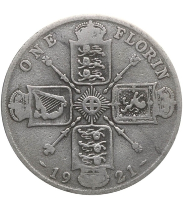 Wielka Brytania 2 szylingi (floren, florin), 1921, srebro