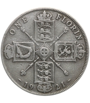 Wielka Brytania 2 szylingi (floren, florin), 1921, srebro