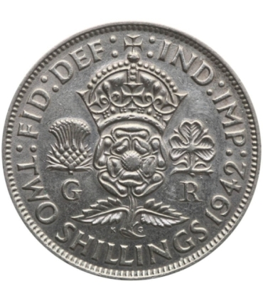 Wielka Brytania 2 szylingi (floren, florin), 1942, srebro