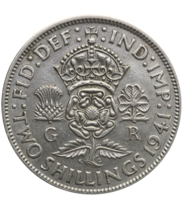 Wielka Brytania 2 szylingi (floren, florin), 1941, srebro