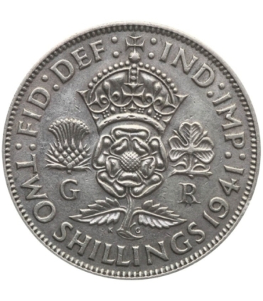 Wielka Brytania 2 szylingi (floren, florin), 1941, srebro