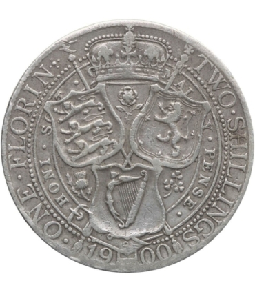 Wielka Brytania 2 szylingi (floren, florin), 1900, srebro