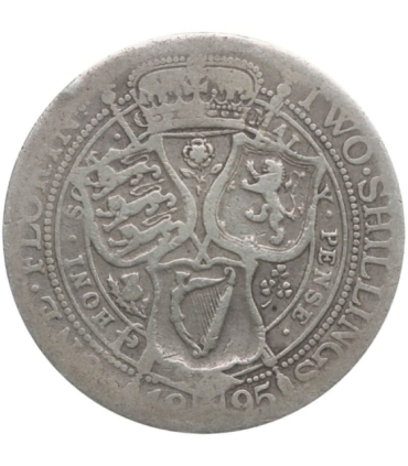 Wielka Brytania 2 szylingi (floren, florin), 1895, srebro