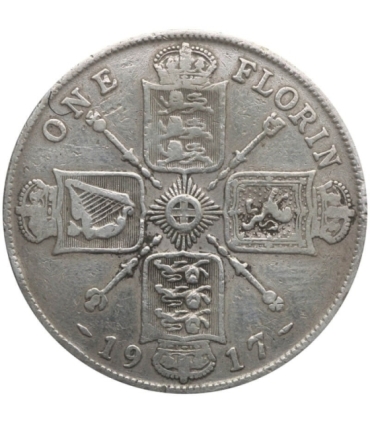 Wielka Brytania 2 szylingi (floren, florin), 1917, srebro