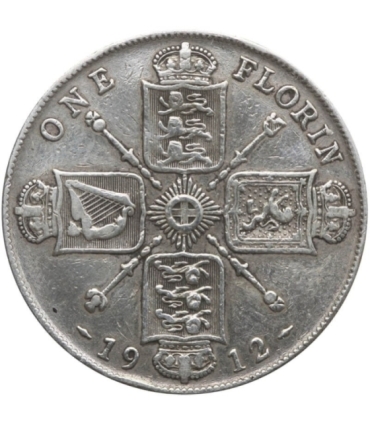 Wielka Brytania 2 szylingi (floren, florin), 1912, srebro