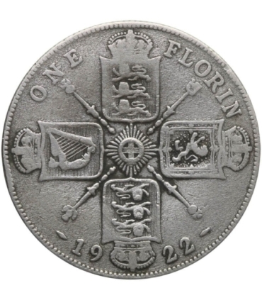 Wielka Brytania 2 szylingi (floren, florin), 1922, srebro