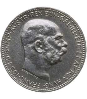 Austria 1 korona, 1916, Franciszek Józef I, srebro