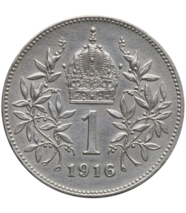 Austria 1 korona, 1916, Franciszek Józef I, srebro