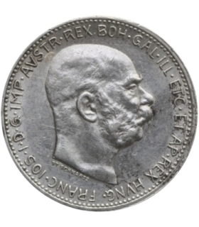 Austria 1 korona, 1913, Franciszek Józef I, srebro