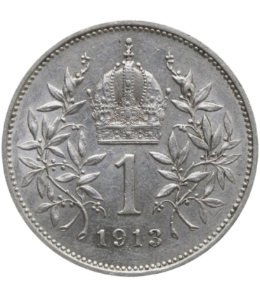 Austria 1 korona, 1913, Franciszek Józef I, srebro