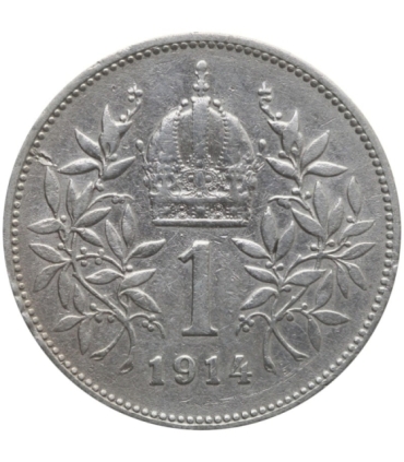 Austria 1 korona, 1914, Franciszek Józef I, srebro