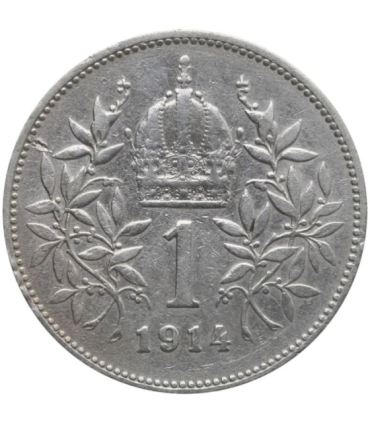Austria 1 korona, 1914, Franciszek Józef I, srebro