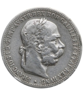 Austria 1 korona, 1897, ładna, srebro