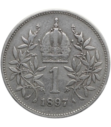 Austria 1 korona, 1897, ładna, srebro